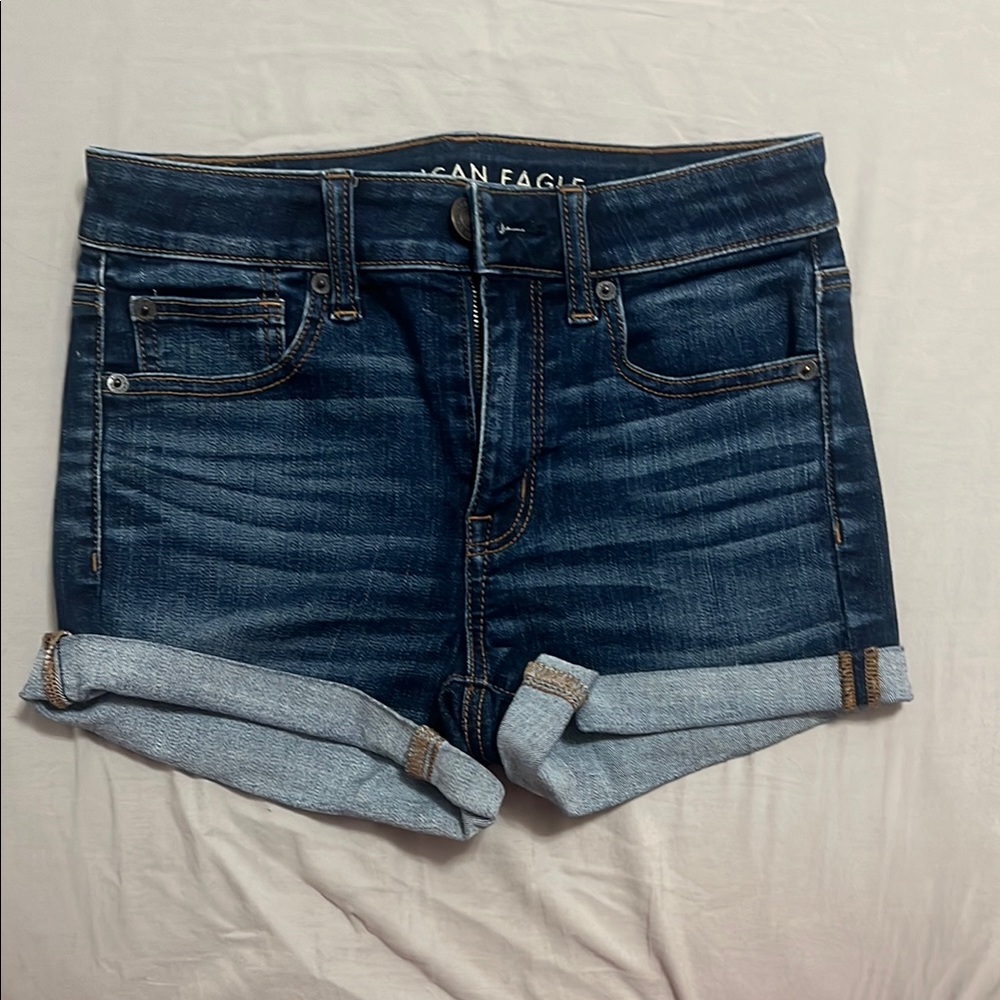 American Eagle Dark Wash Denim Shorts